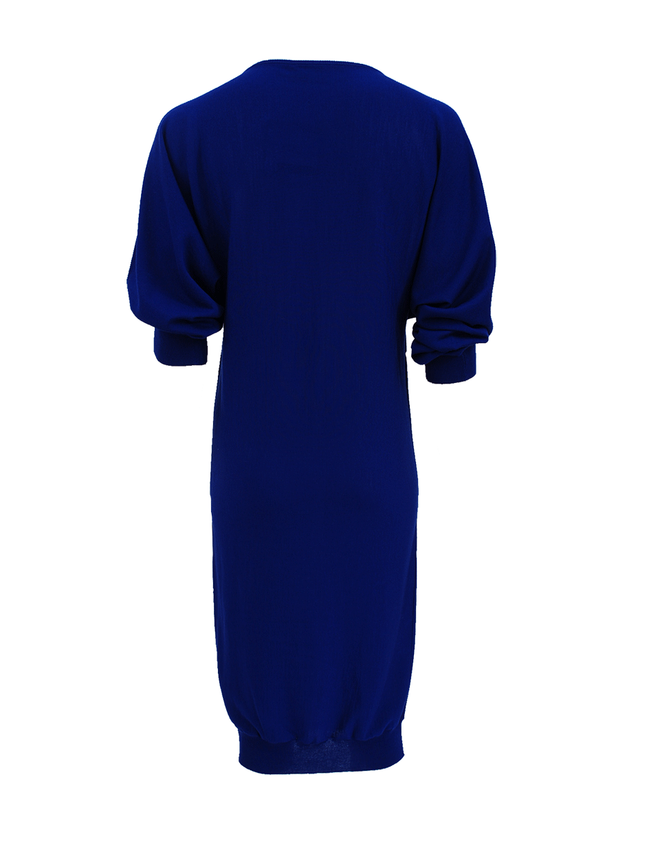 LANVIN-Long Sleeve V-Neck Knit Dress-