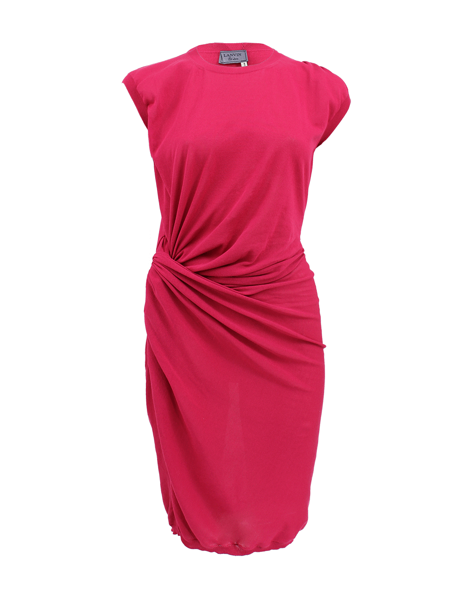 LANVIN-Gathered Side Fitted Dress-