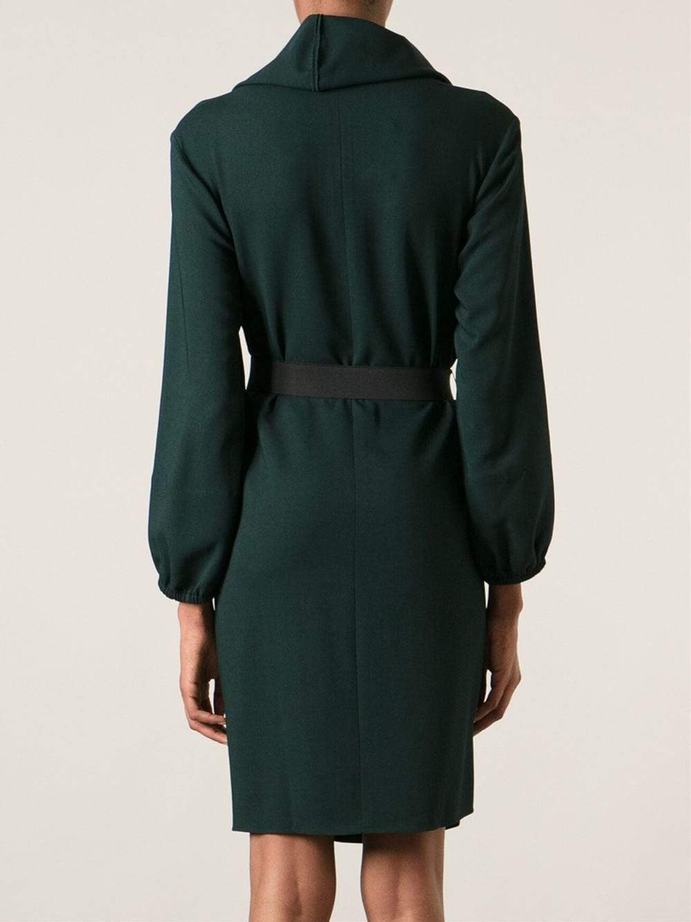 LANVIN-Asymmetric Belted Dress-