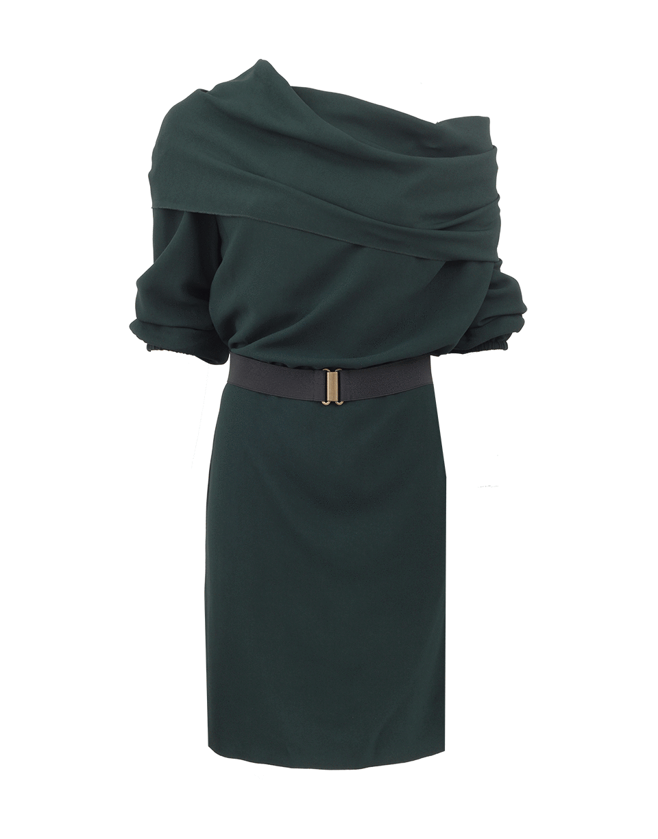 LANVIN-Asymmetric Belted Dress-