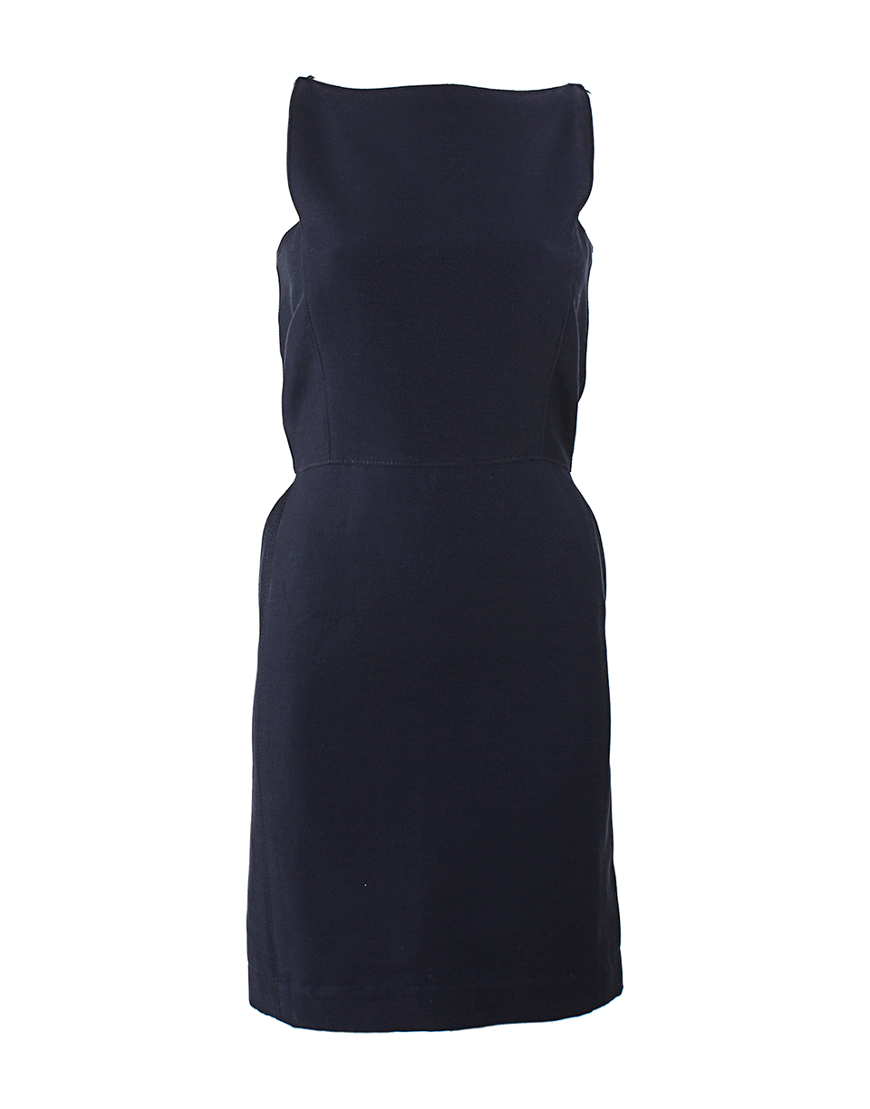 LANVIN-Sleeveless Exposed Back Zip Dress-