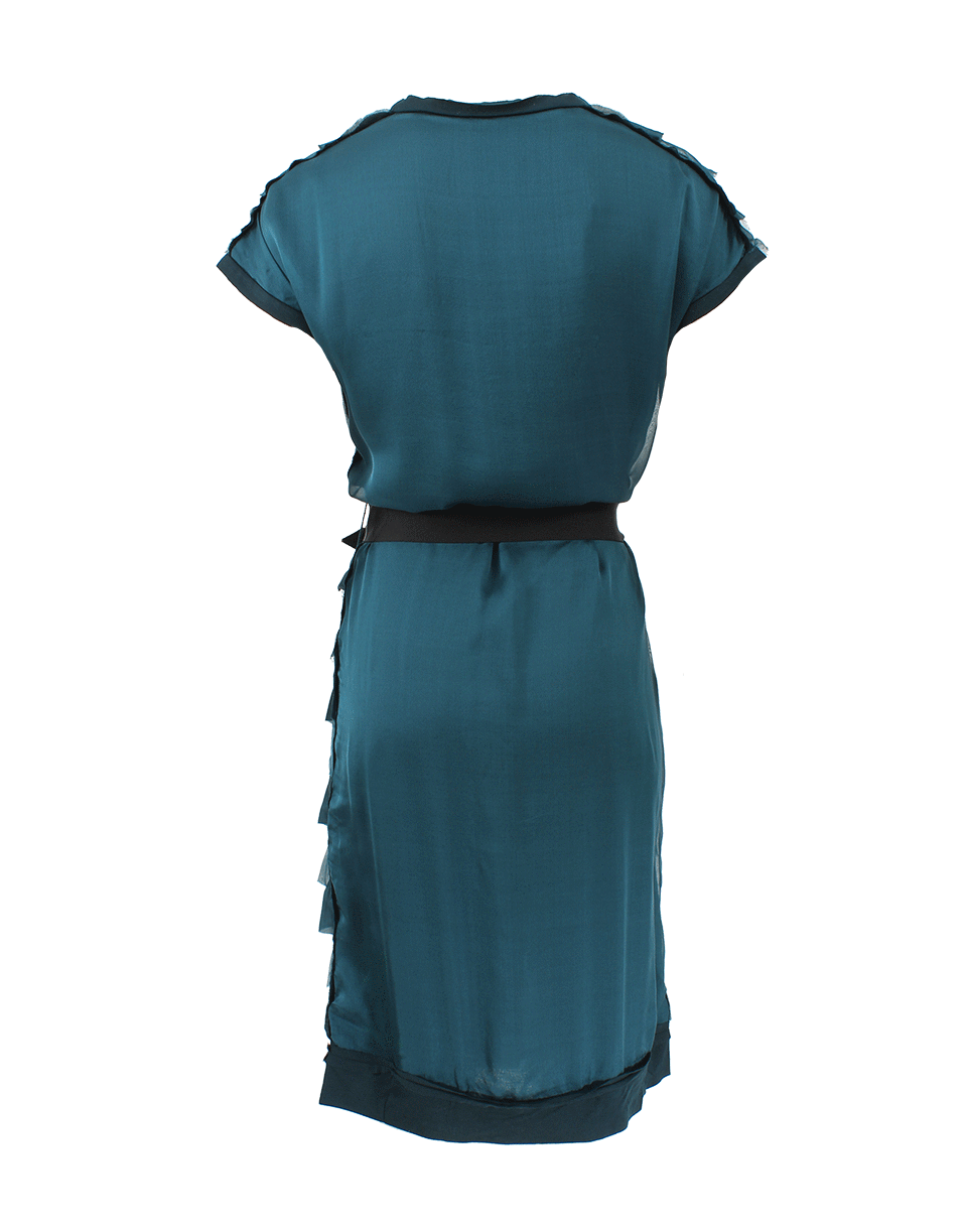 LANVIN-Ribbon Ruffle T-Shirt Dress-