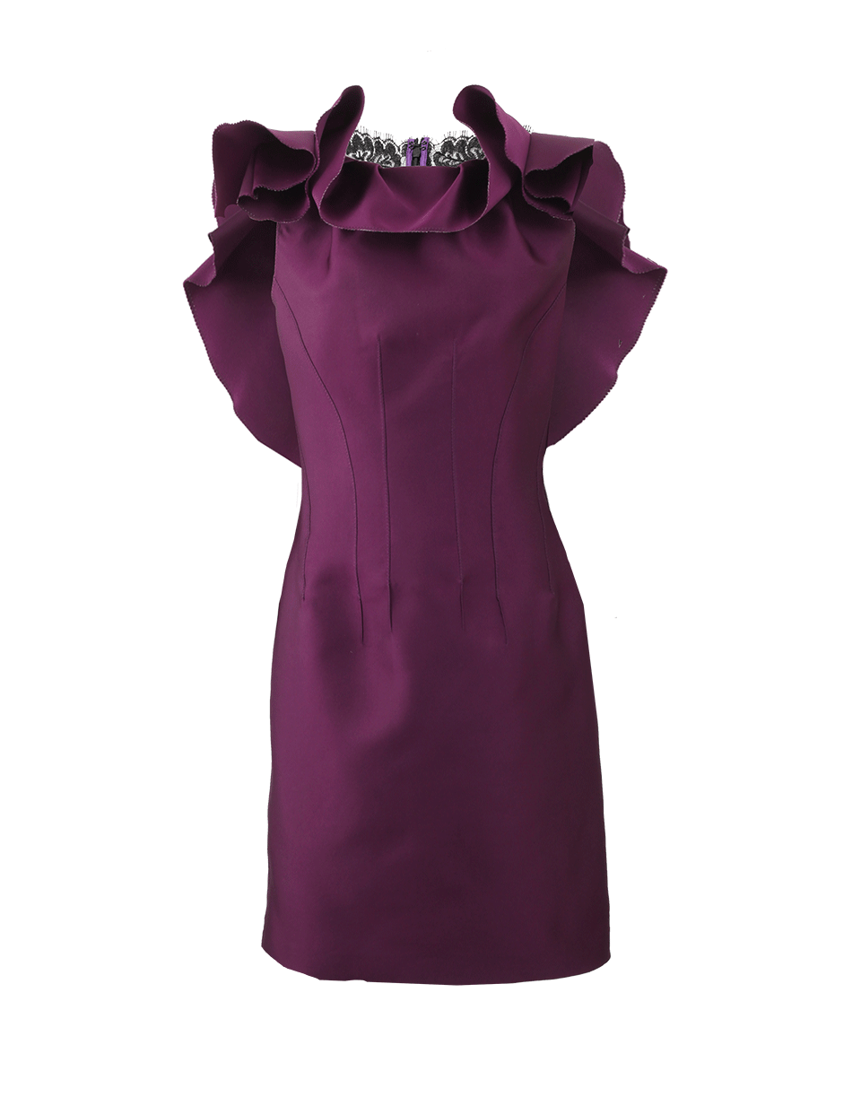 LANVIN-Lace Insert Cocktail Dress-VIOLET