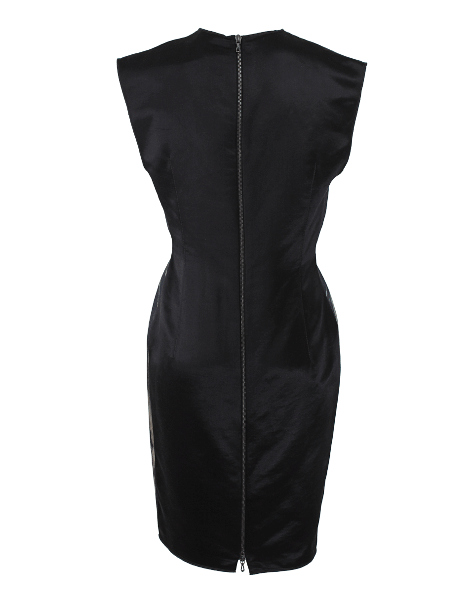 LANVIN-Rose Print Sheath Dress-