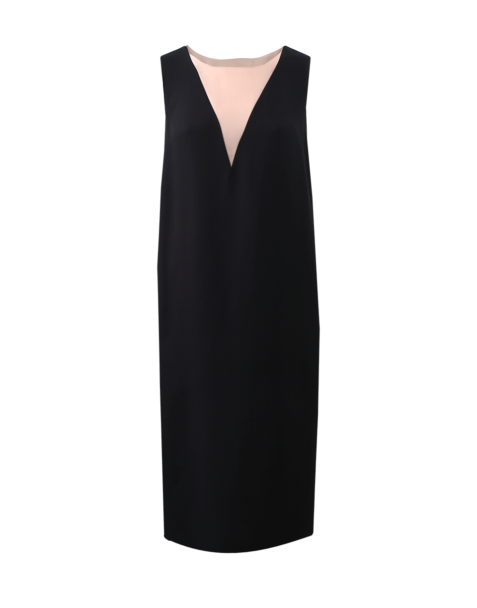 LANVIN-Illusion Neck Dress-BLACK
