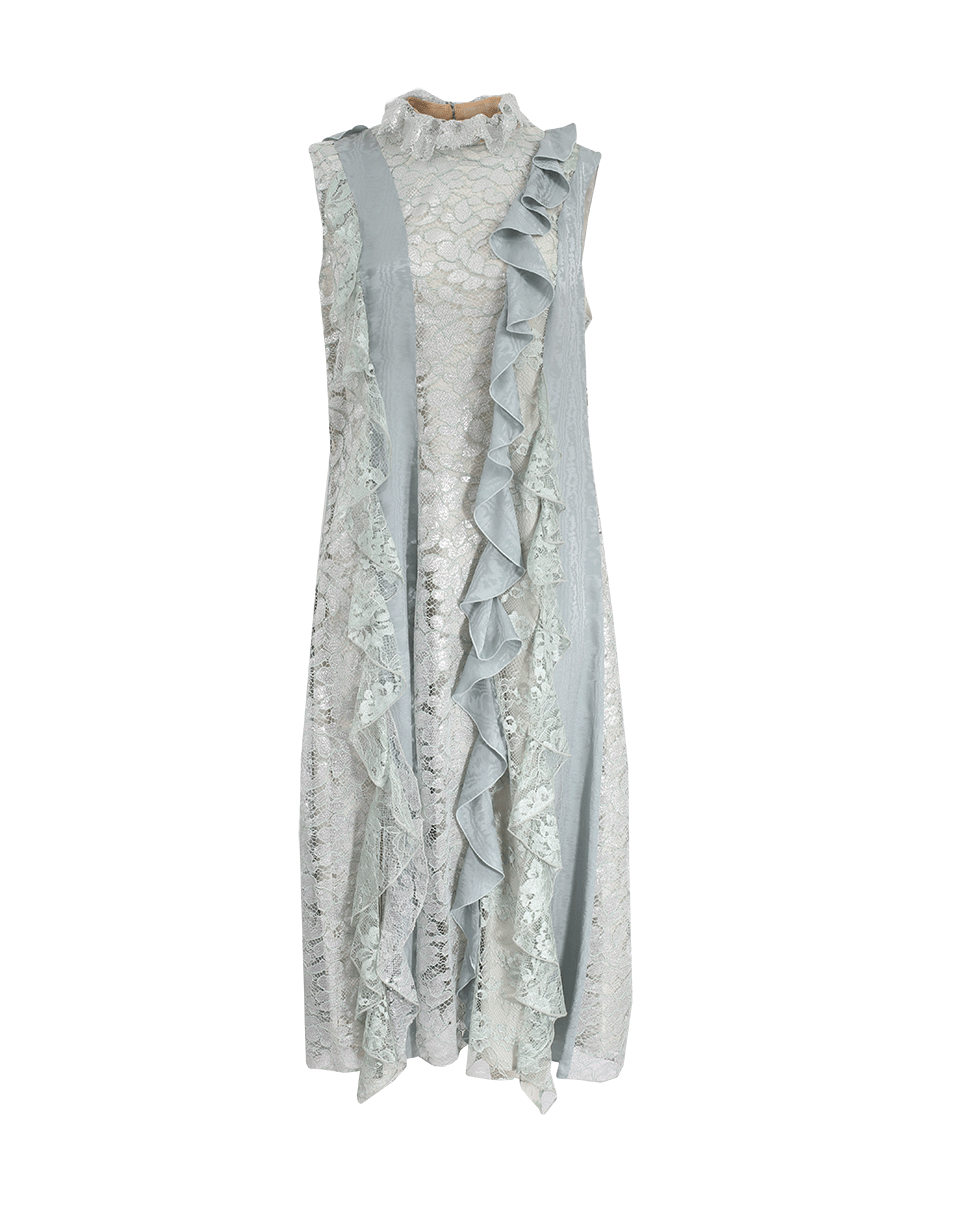 LANVIN-Ruffle Front Dress-ICE BLUE