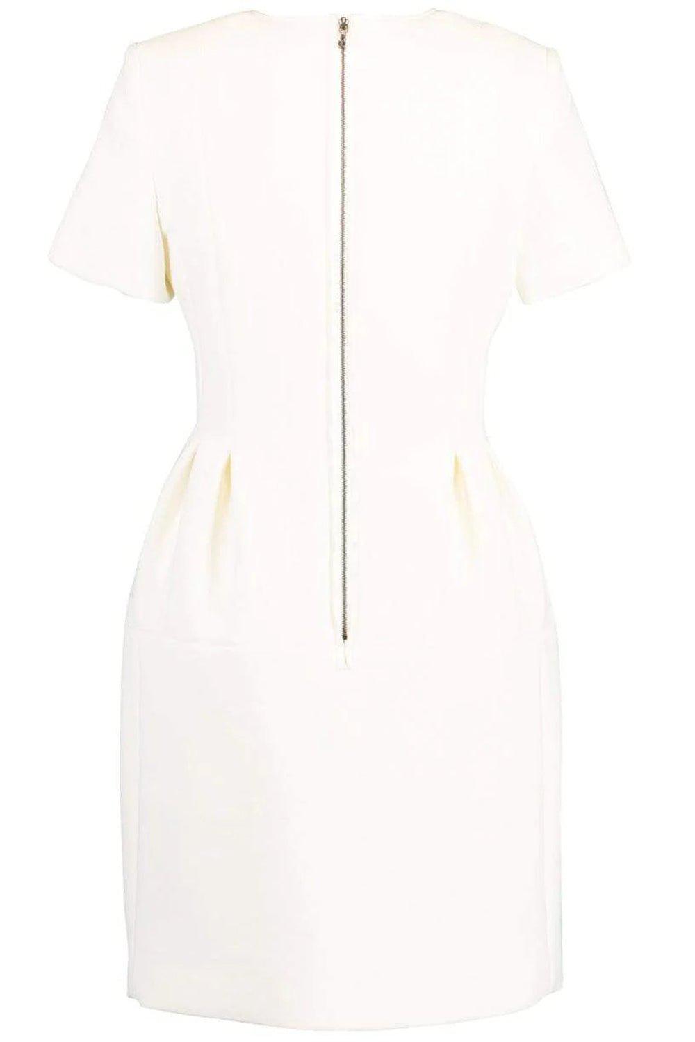 LANVIN-Sleeveless Techno Seam Detail Dress-WHITE