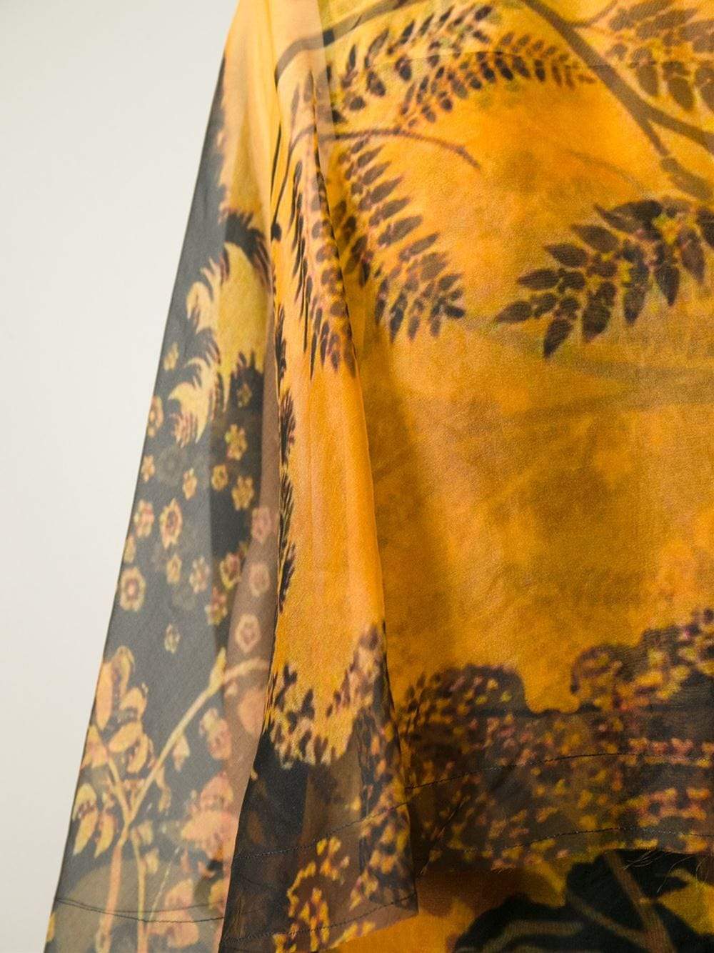 LANVIN-Animal Organza Overlay Dress-YELLOW