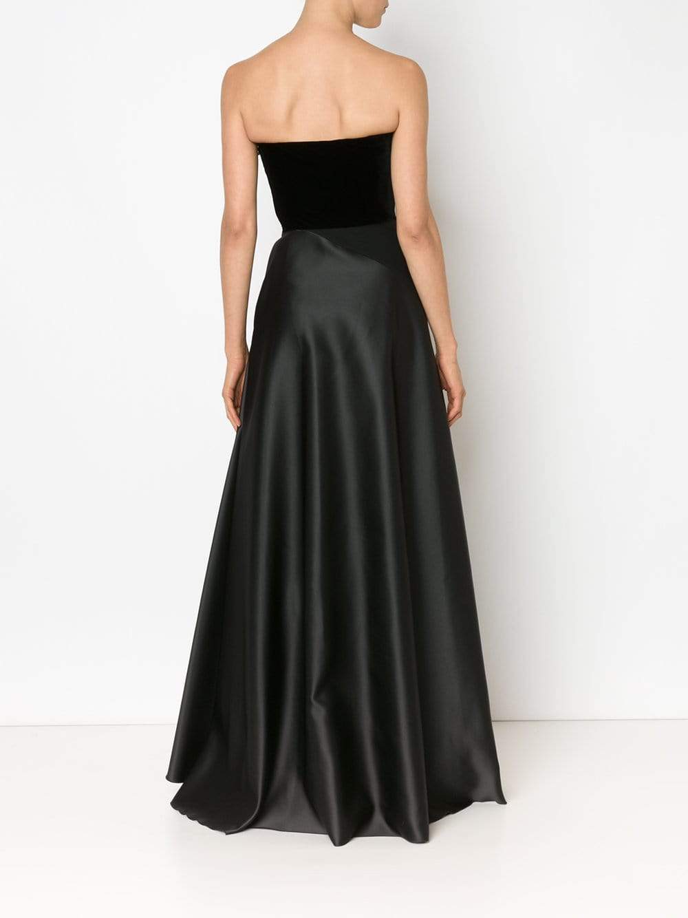 LANVIN-Velvet Bodice Duchesse Gown-BLACK