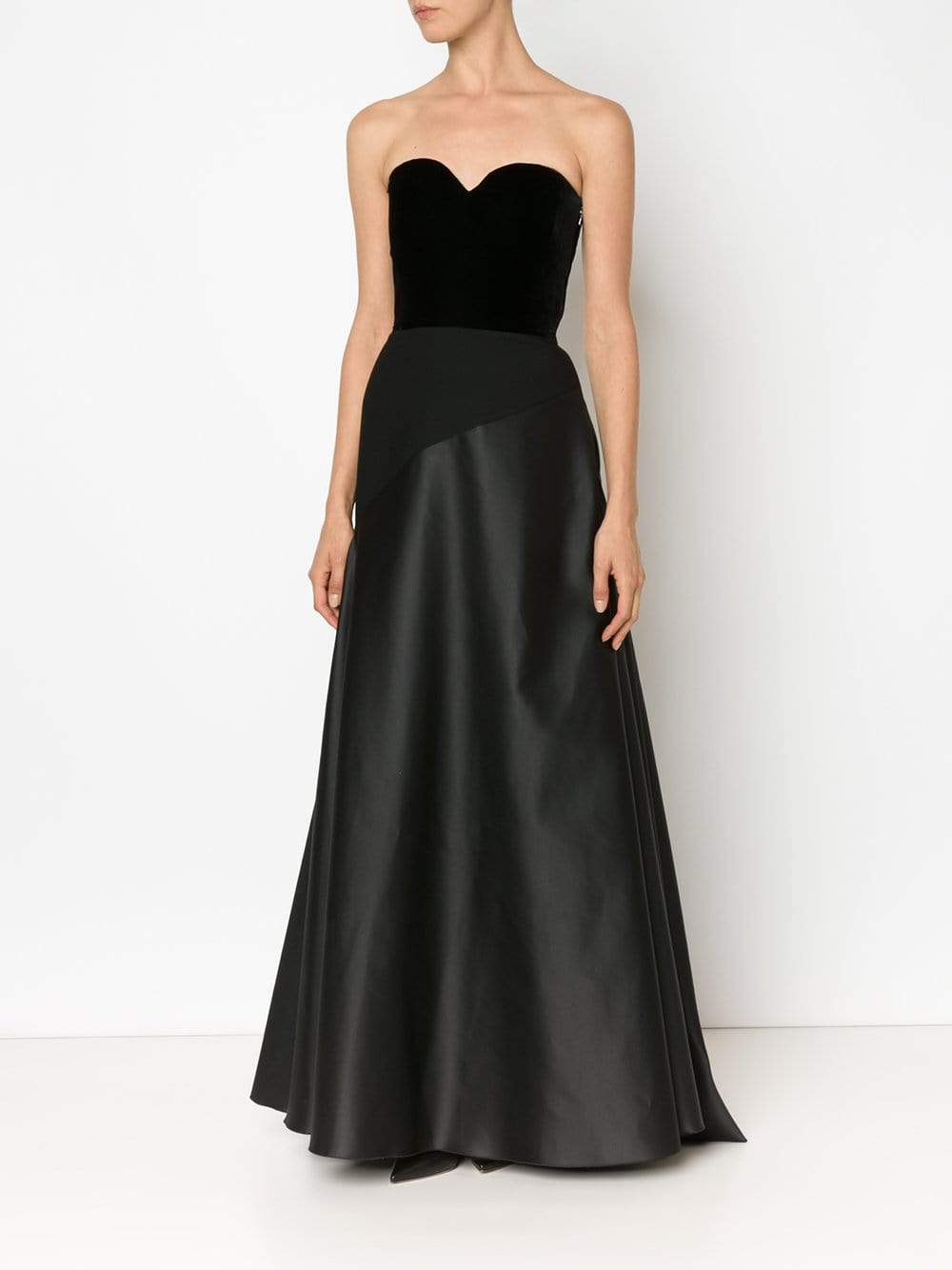 LANVIN-Velvet Bodice Duchesse Gown-BLACK