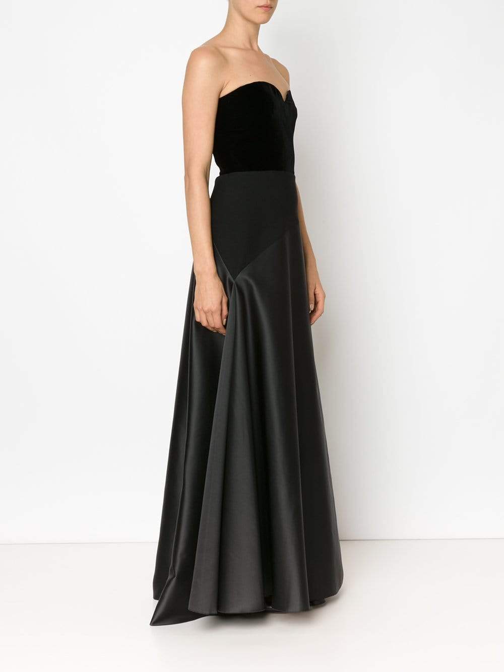 LANVIN-Velvet Bodice Duchesse Gown-BLACK