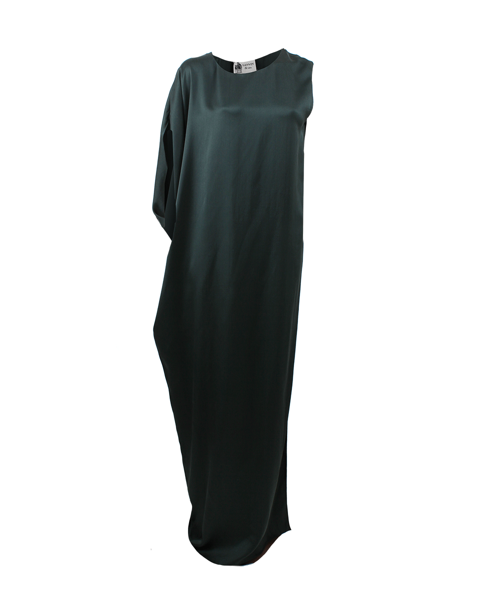 LANVIN-Aymmetrical Gown-DK GREEN