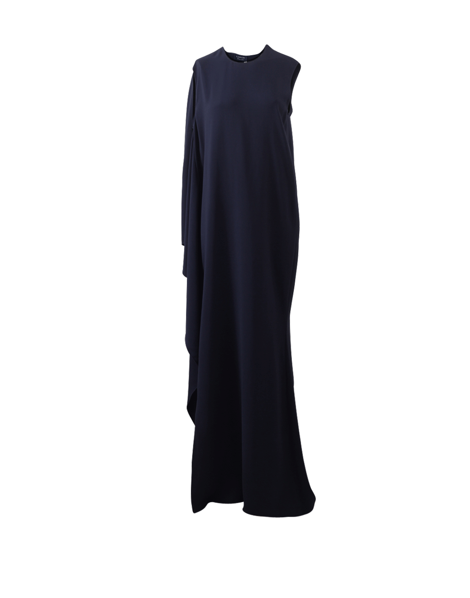 LANVIN-Side Drape Gown-NAVY