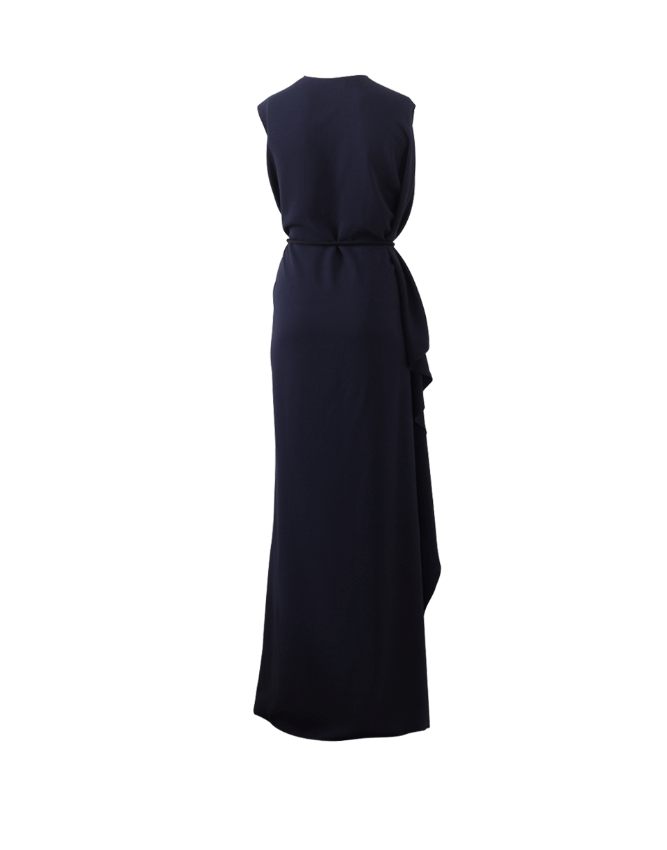 LANVIN-Side Drape Gown-NAVY