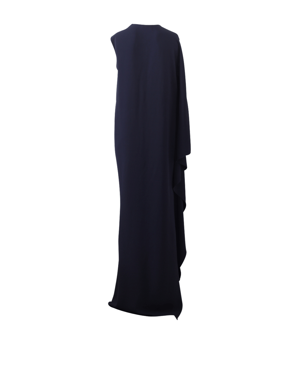 LANVIN-Side Drape Gown-NAVY