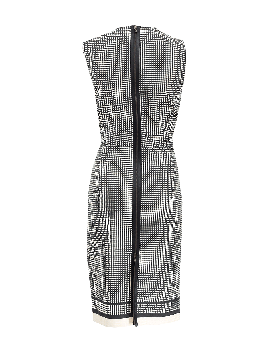LANVIN-Back Zip Polka Dot Dress-