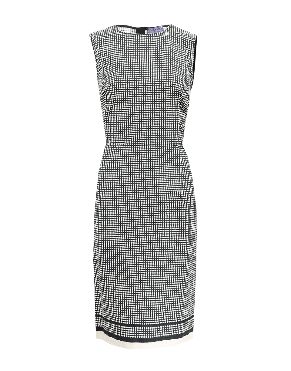LANVIN-Back Zip Polka Dot Dress-