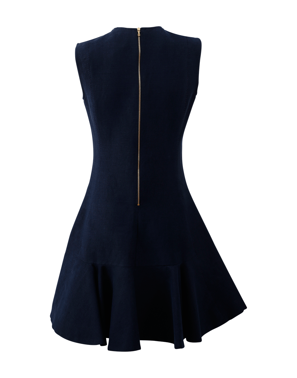 LANVIN-Flounce Bottom Dress-BLUE