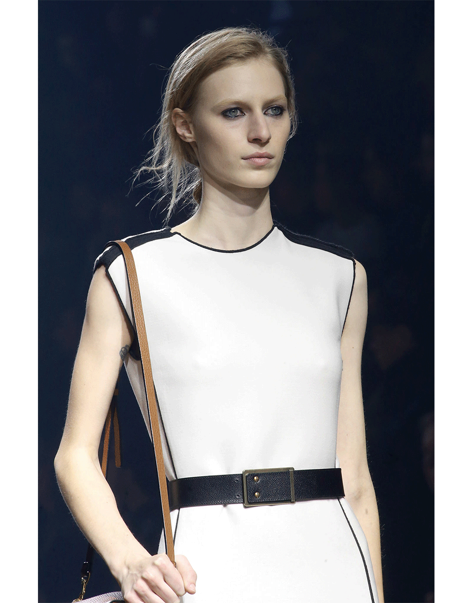 LANVIN-Crewneck Piping Dress-