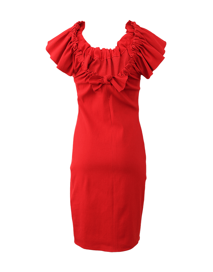 LANVIN-U-Back And Bow Dress-
