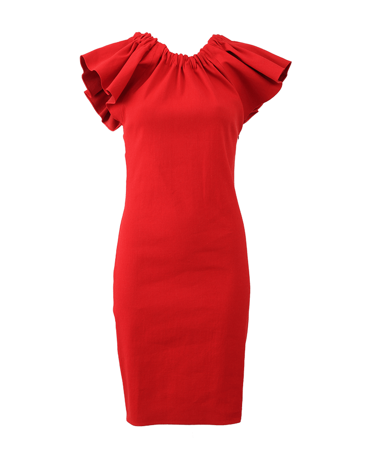 LANVIN-U-Back And Bow Dress-