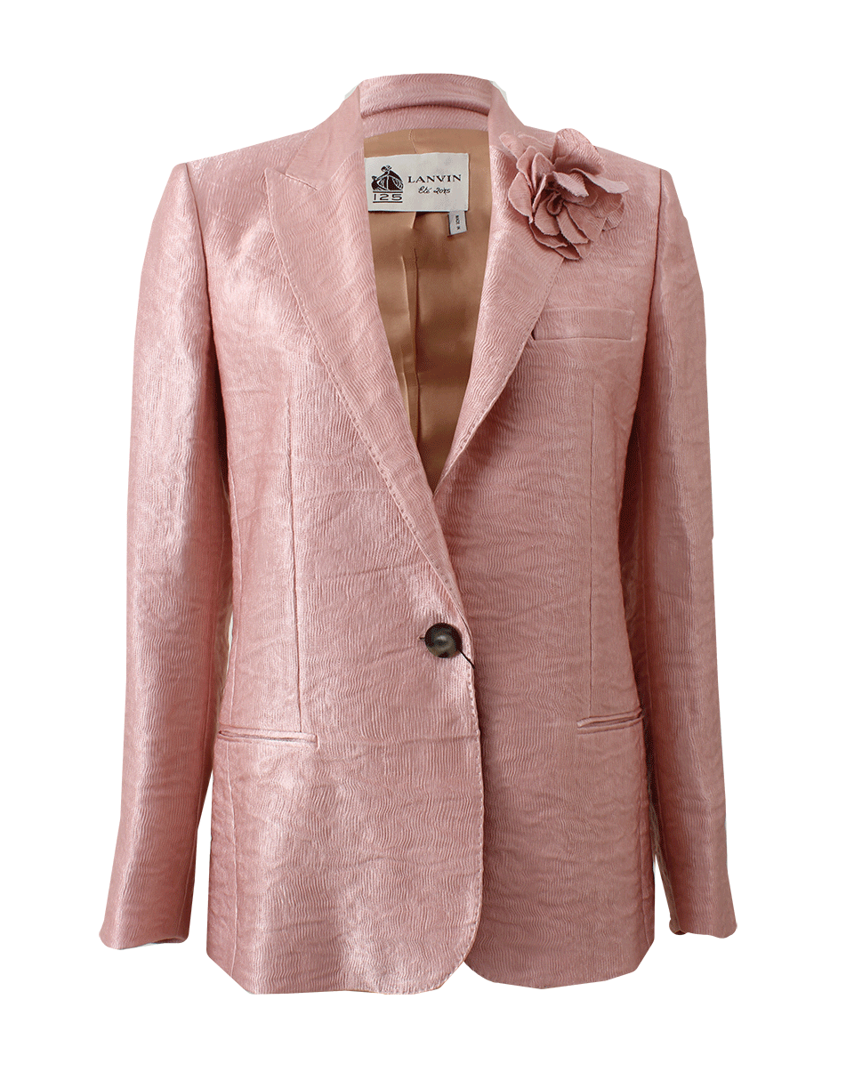 LANVIN-Flower Lapel Blazer-PINK