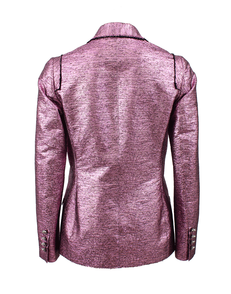 LANVIN-One Button Lame Blazer-