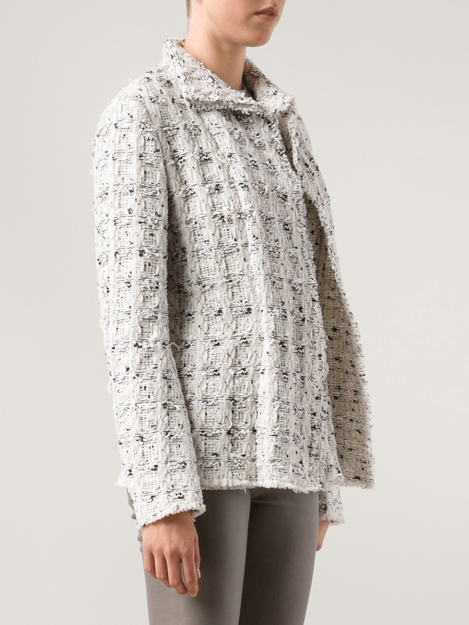 LANVIN-Tweed Vest Jacket-BLANC