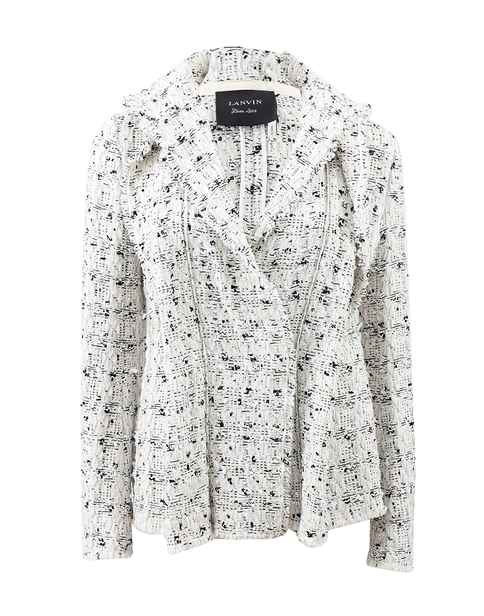 LANVIN-Tweed Vest Jacket-BLANC