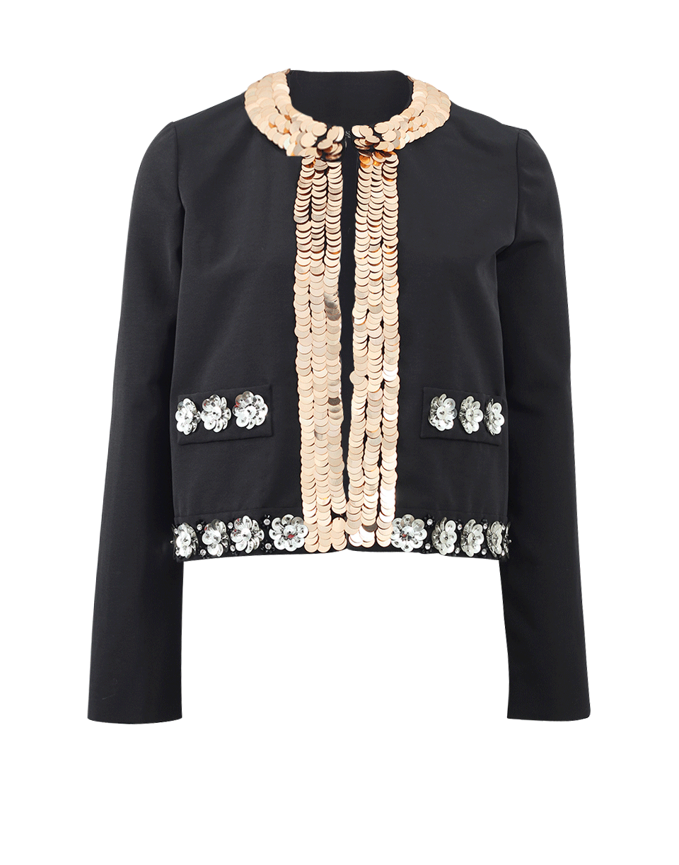 LANVIN-Faille Sequin Jacket-