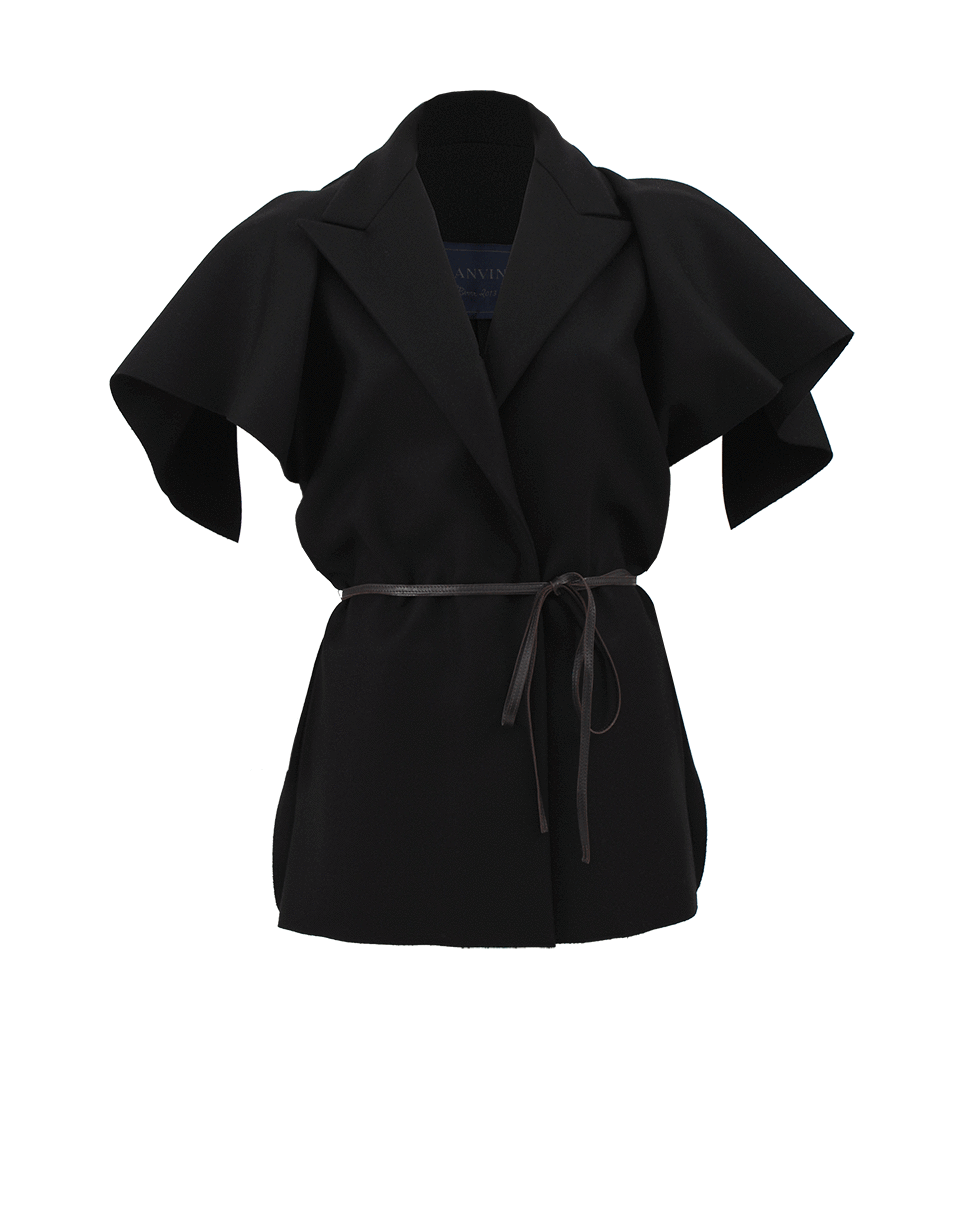 LANVIN-Snap Front Caplet with Belt-