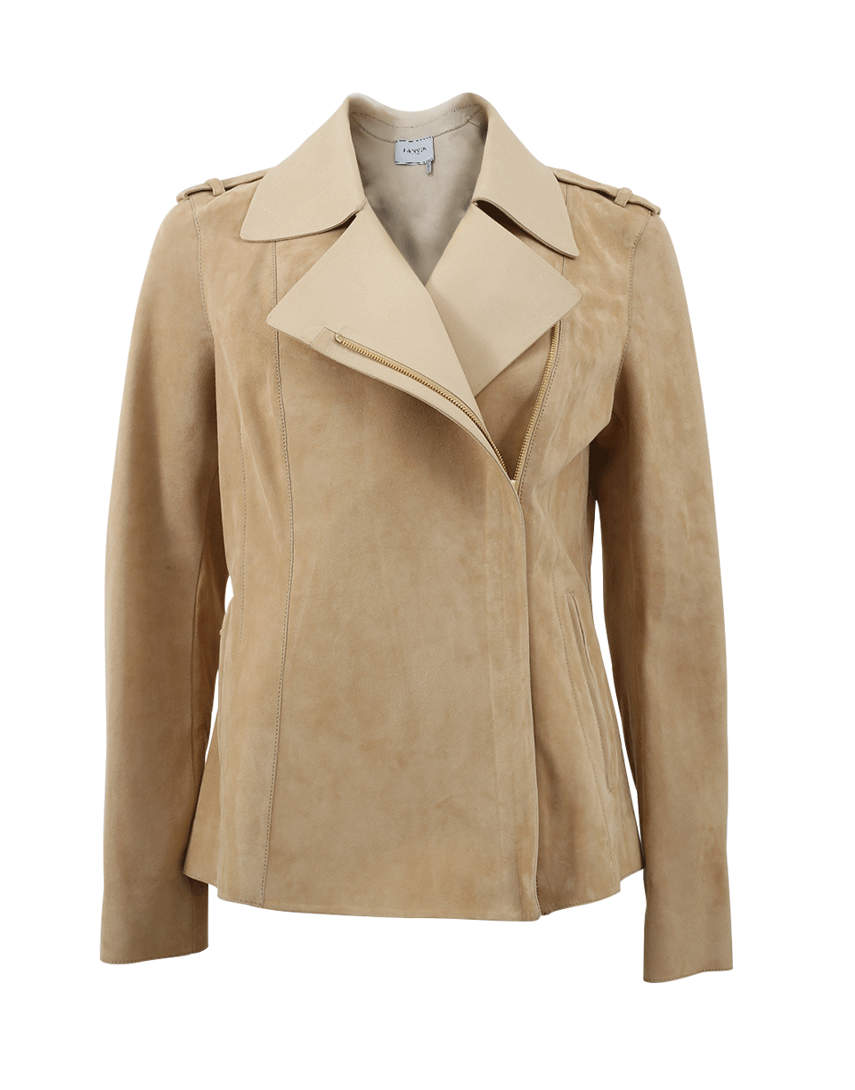 LANVIN-Suede Jacket-VANILLA