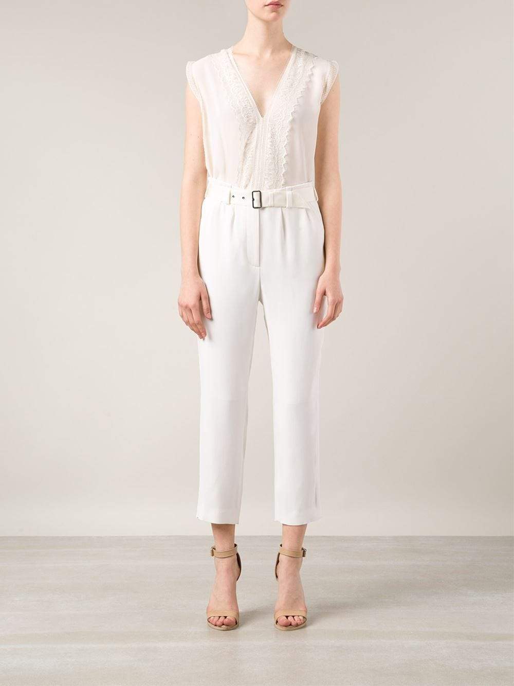 LANVIN-Cropped Peg Leg Pant-IVORY