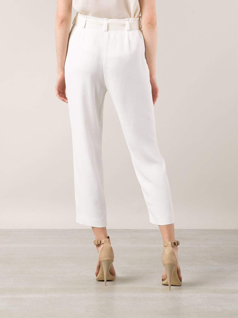 LANVIN-Cropped Peg Leg Pant-IVORY