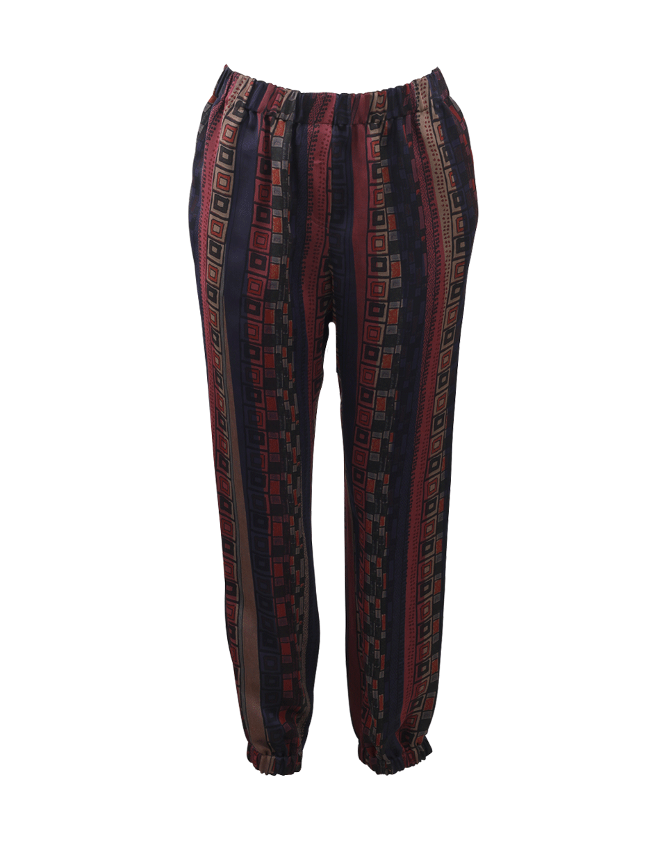 LANVIN-Printed Silk Pant-