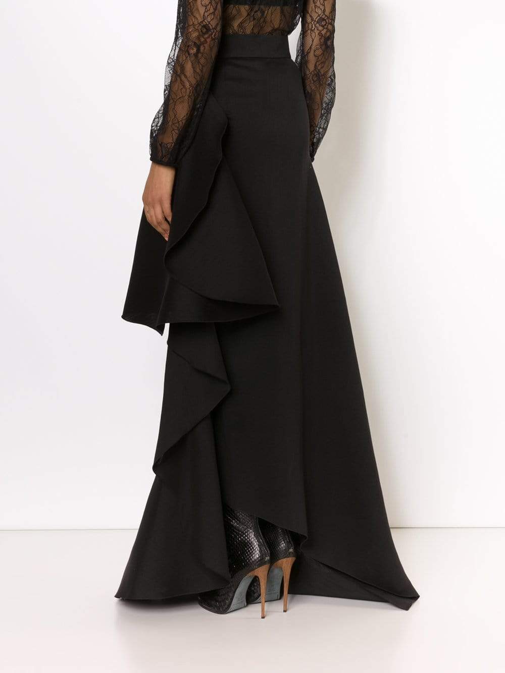 LANVIN-Cascading Evening Skirt-BLACK