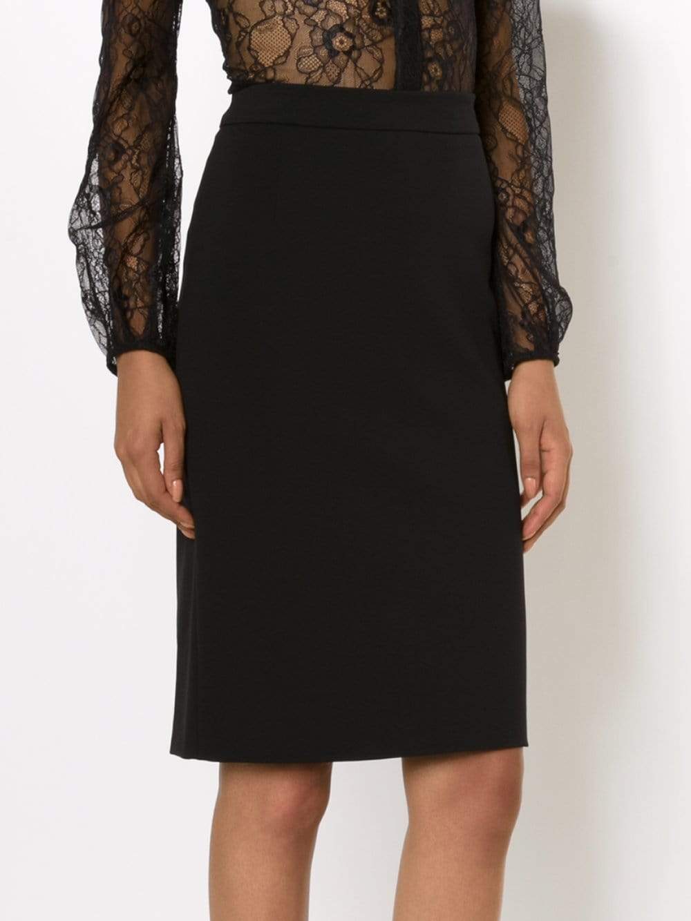 LANVIN-Back Zip Pencil Skirt-