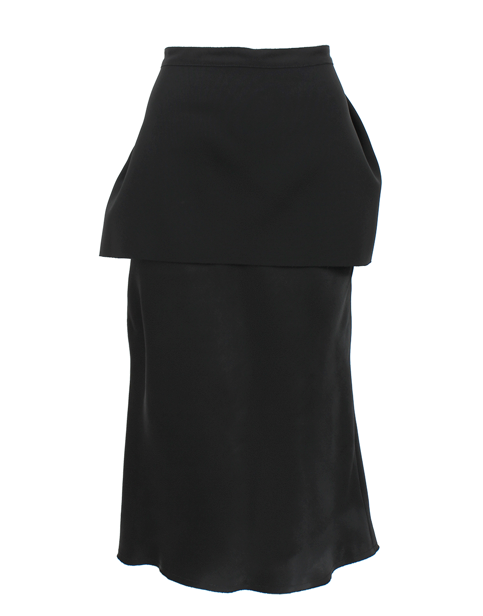 LANVIN-Double Layer Slim Skirt-