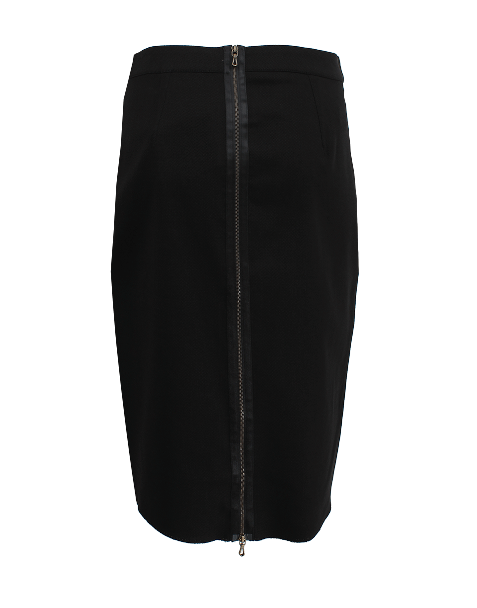 LANVIN-Techno Pique Stretch Pencil Skirt-