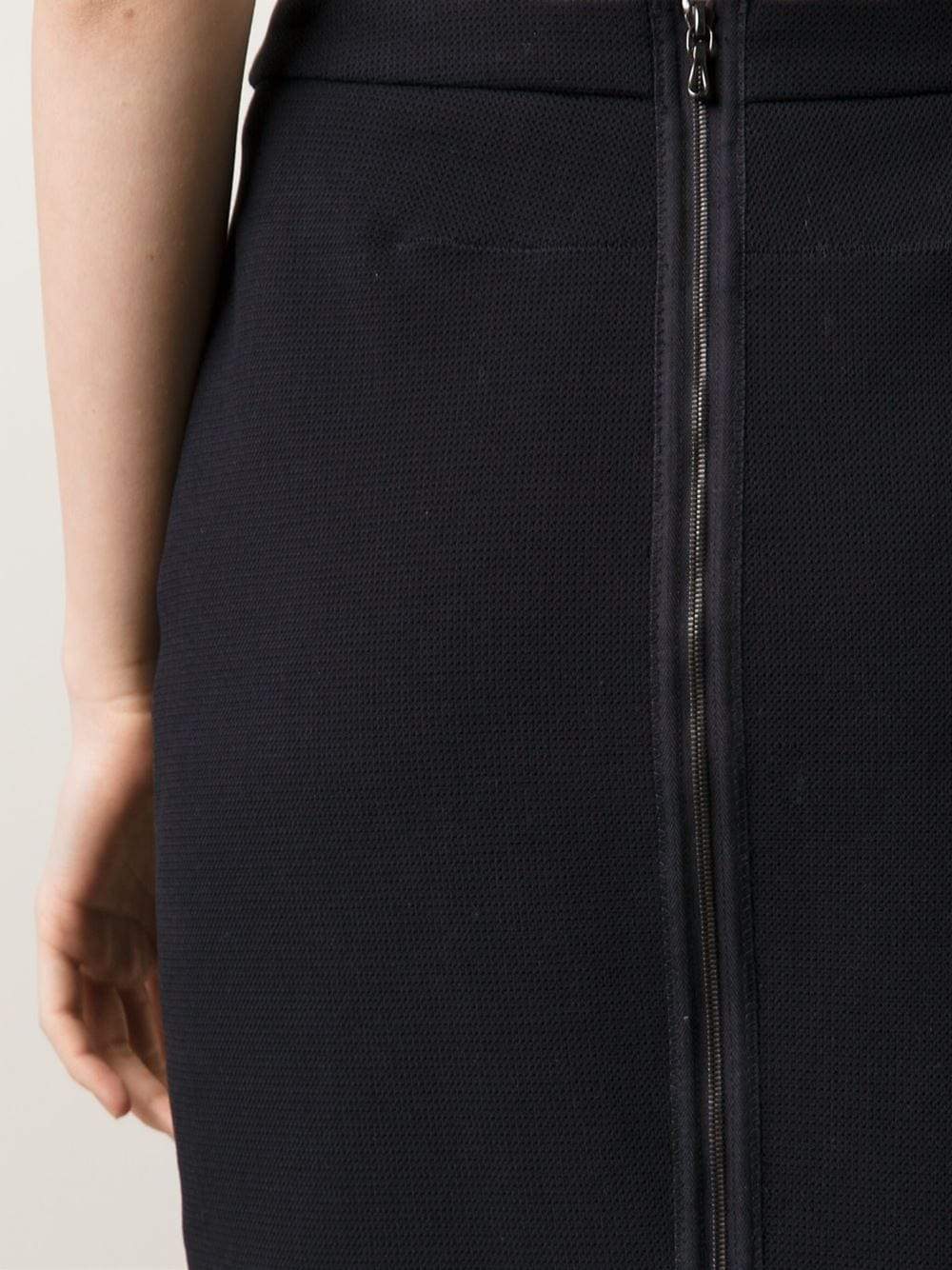 LANVIN-Back Zip Pencil Skirt-