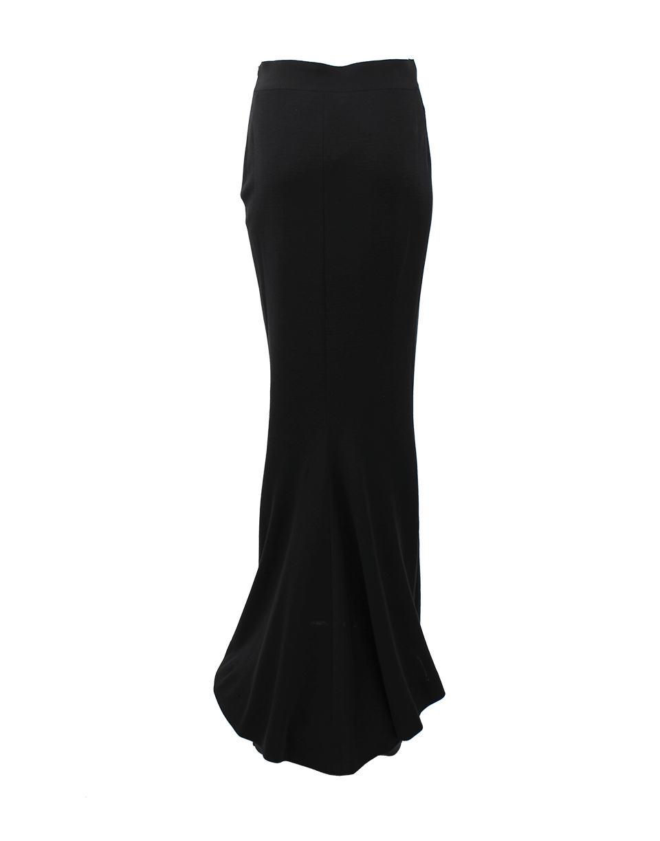 LANVIN-Slim Wool Jersey Skirt-