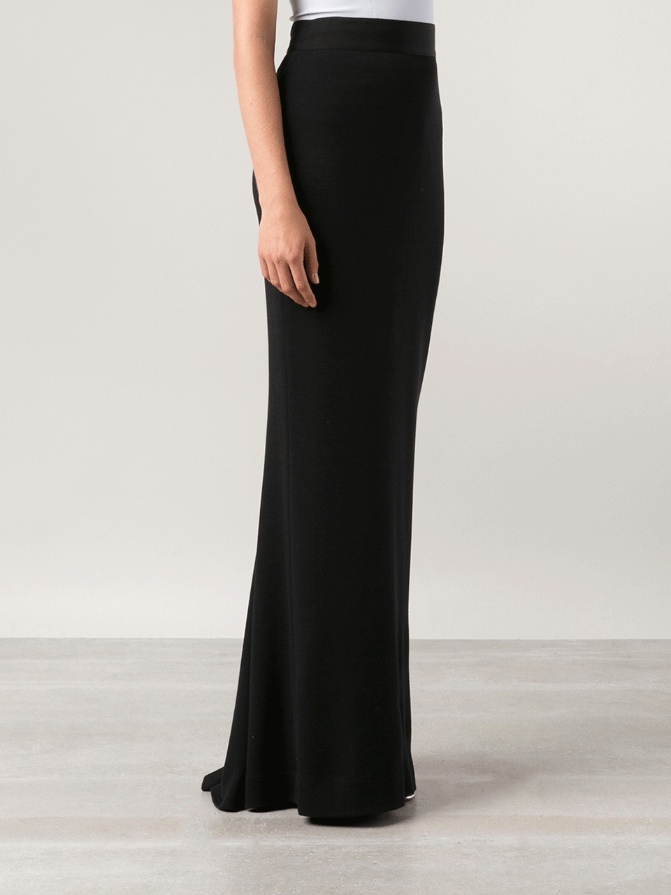 LANVIN-Slim Wool Jersey Skirt-