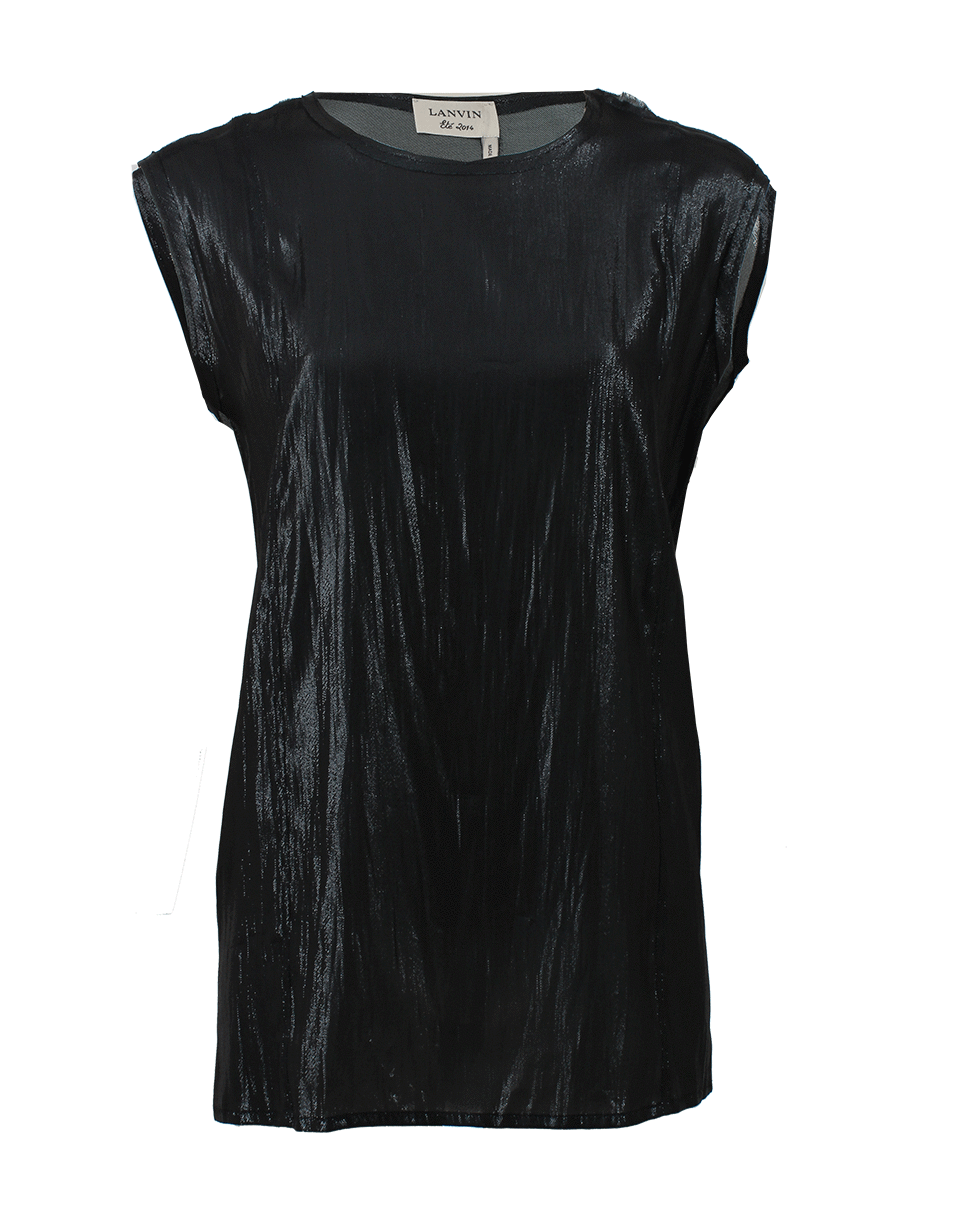 LANVIN-Metallic Crewneck Top-