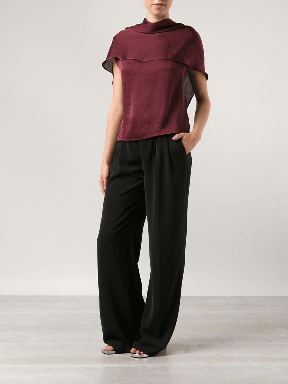 LANVIN-Double Layer V-Back Top-