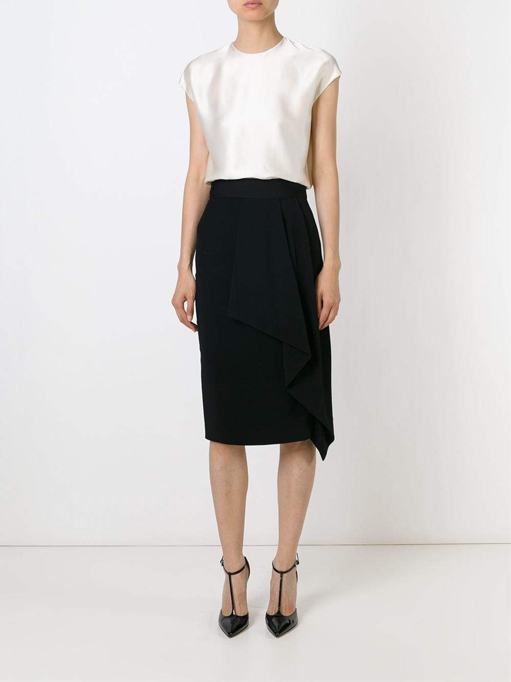 LANVIN-Gathered Back Blouse-