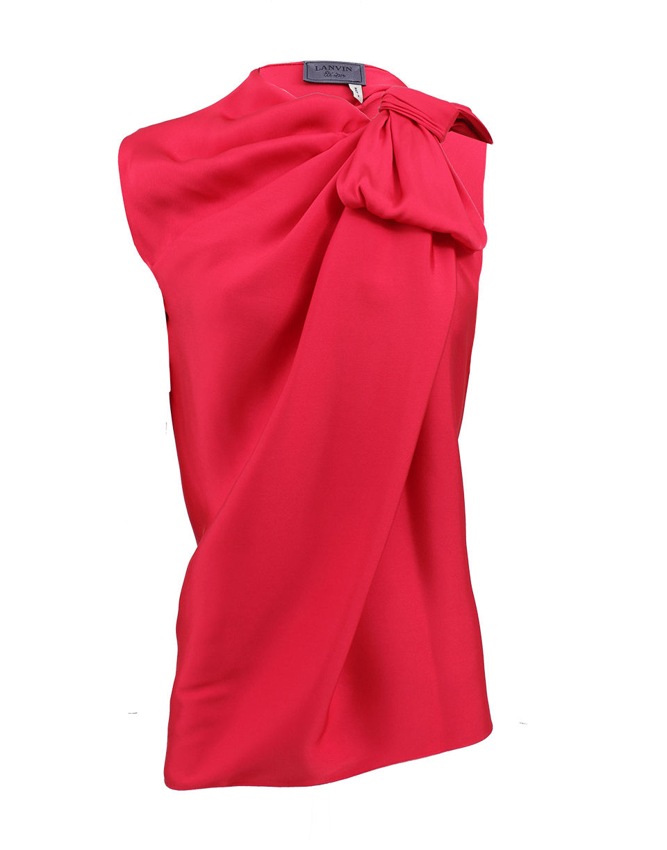 LANVIN-Bow At Neck Top-