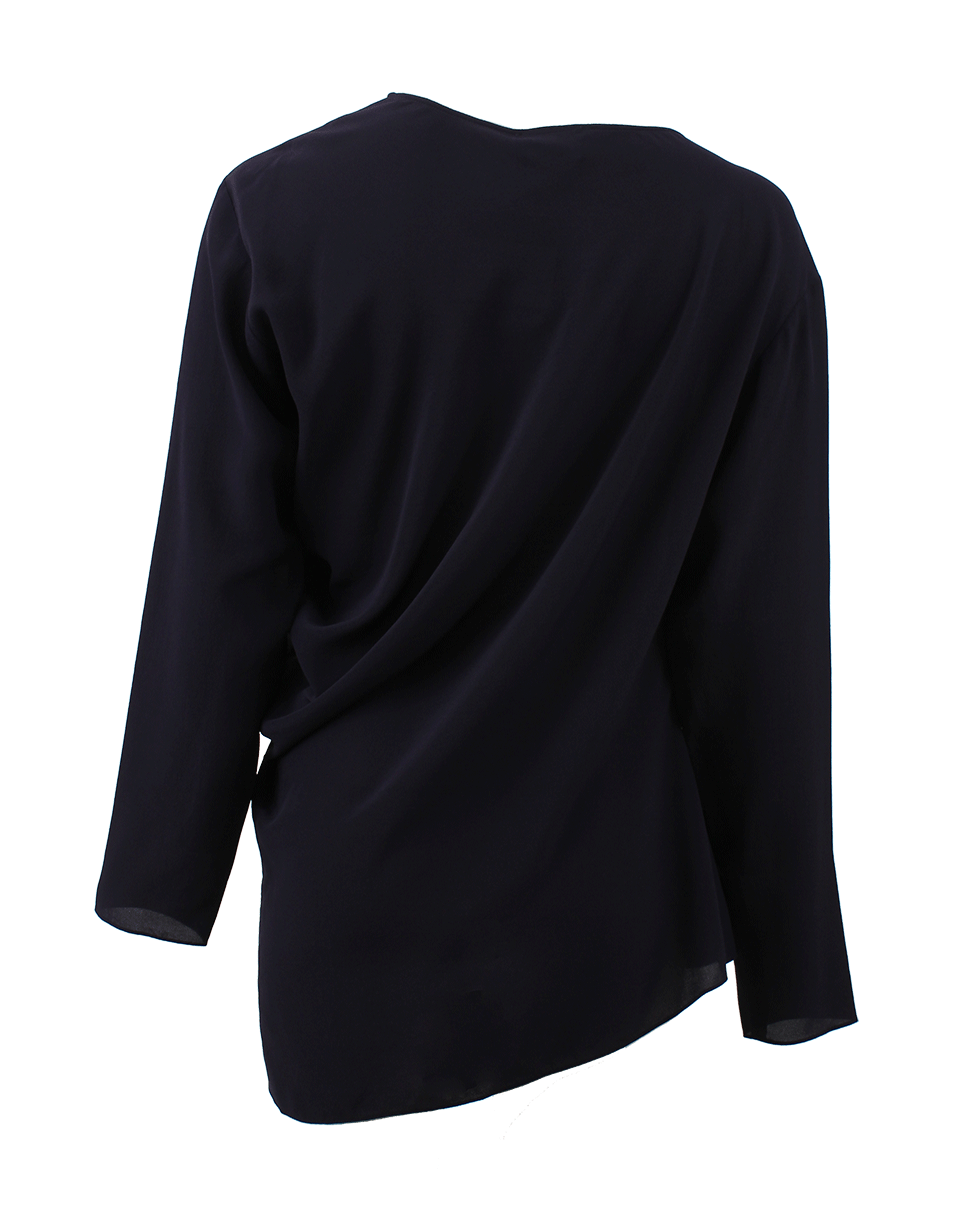 LANVIN-Crewneck Top With Ruched Side-