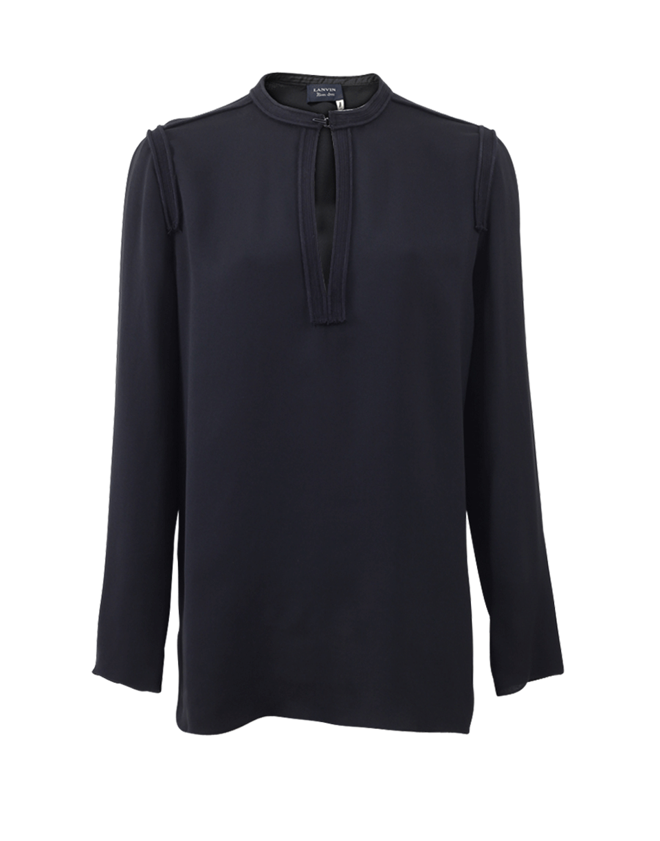 LANVIN-Silk Blouse With Key Hole Detail-