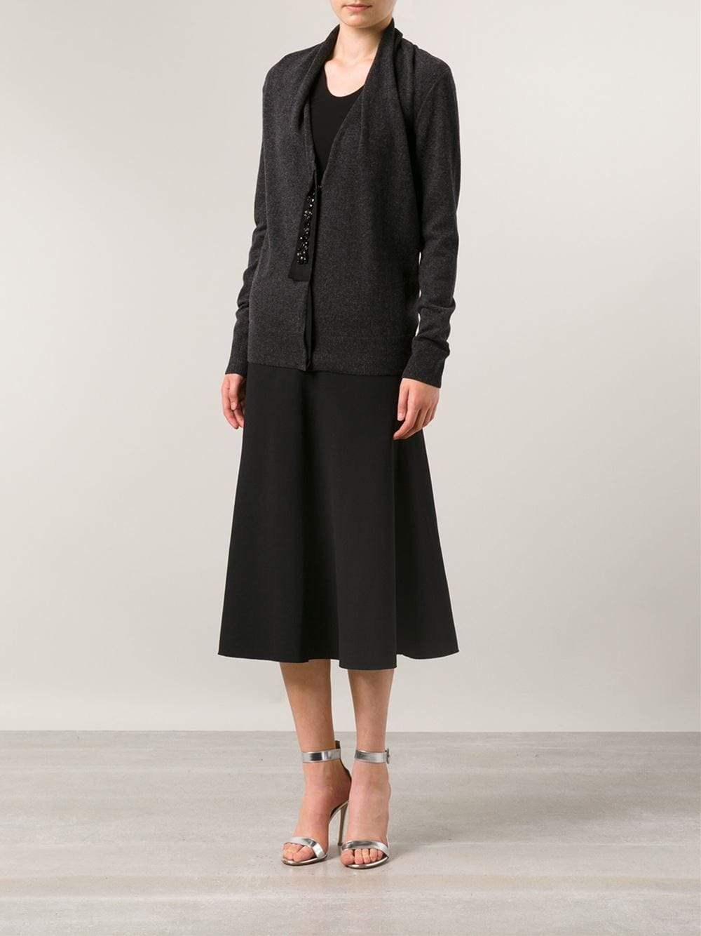 LANVIN-Jeweled Button Placket Cardigan-