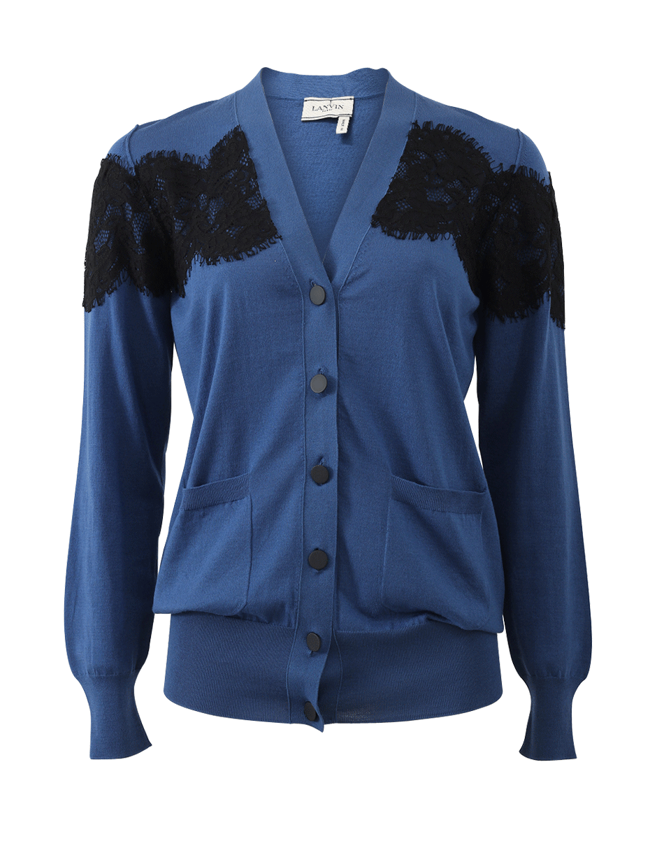 LANVIN-Lace Detail Cardigan-